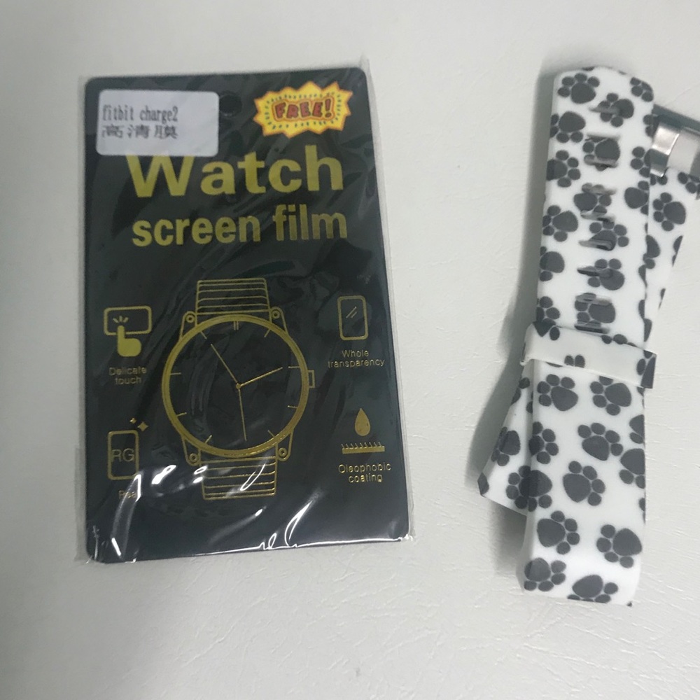 Paw-Print Band &screen protector forFitbit Charge2